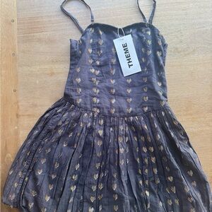 Theme NYC Black and Gold Heart Dress